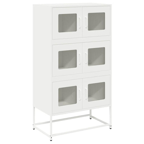 Hoge kast 68x39x123 cm staal wit