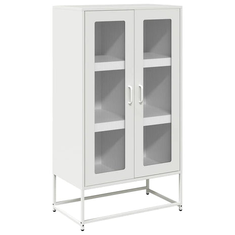 Hoge kast 68x39x123 cm staal wit