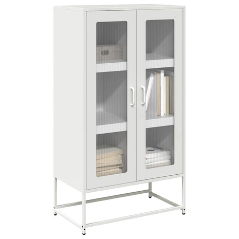 Hoge kast 68x39x123 cm staal wit