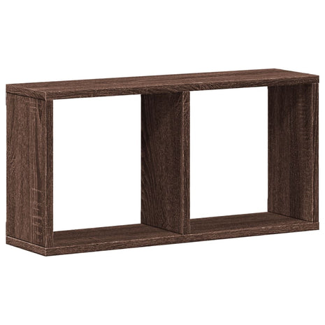 Wandkast 60x16x30 cm bewerkt hout bruin eikenkleur