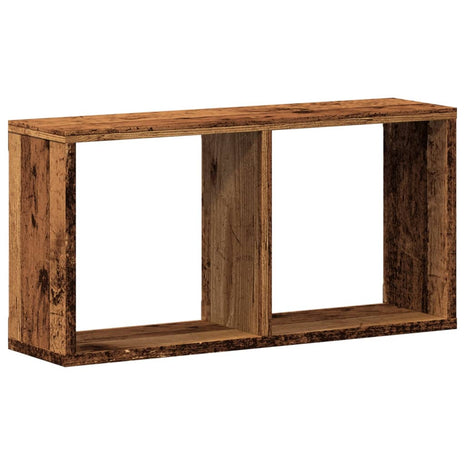 Wandkast 60x16x30 cm bewerkt hout oud houtkleurig