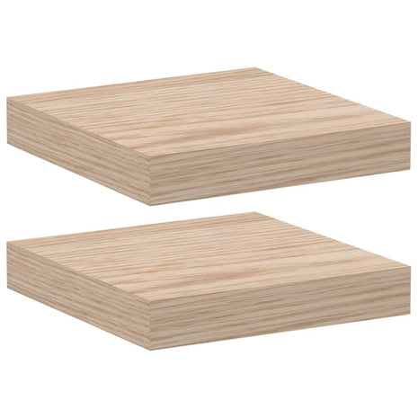 Wandschapppen 2 st 23x23,5x4 cm bewerkt hout