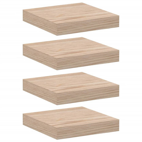 Wandschappen 4 st 23x23,5x4 cm bewerkt hout