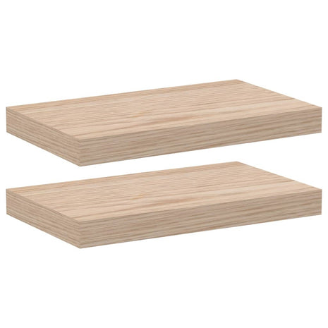 Wandschapppen 2 st 40x23,5x4 cm bewerkt hout