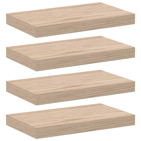 Wandschapppen 4 st 40x23,5x4 cm bewerkt hout