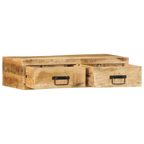 Tv-meubel wandmontage 80x30x19 cm massief ruw mangohout