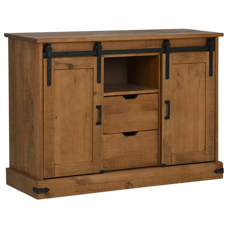 Dressoir HALDEN 2 schuifdeuren 112x40x80 cm massief hout