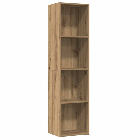 Boekenkast/tv-meubel 36x30x143cm bewerkt hout oud houtkleurig