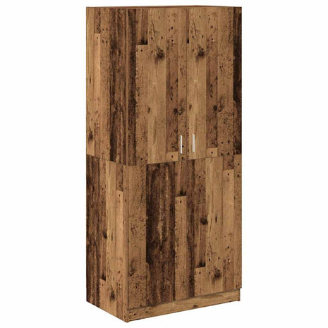 Kledingkast 80x52x180 cm bewerkt hout oud houtkleurig