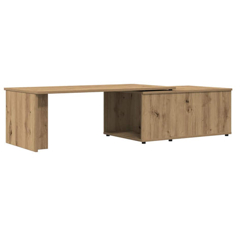 Salontafel 150x50x35 cm bewerkt hout artisanaal eikenkleur