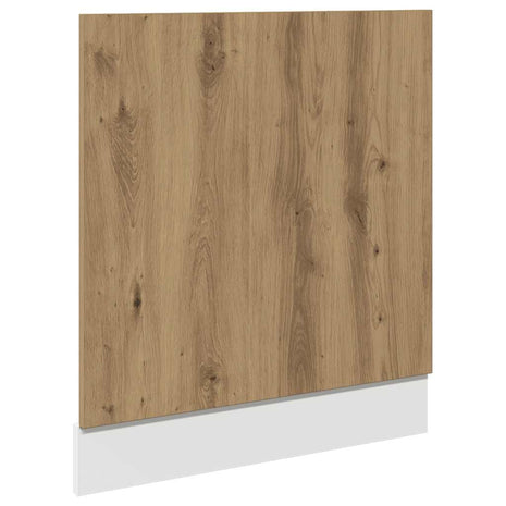 Vaatwasserpaneel 60x1,5x67 cm bewerkt hout artisanaal eiken