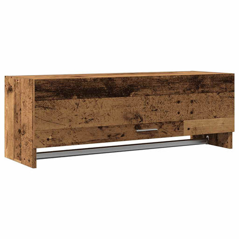 Kledingkast 100x32,5x35 cm bewerkt hout oud houtkleurig