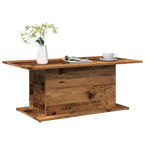 Salontafel 102x55,5x40 cm bewerkt hout oude houtkleurig