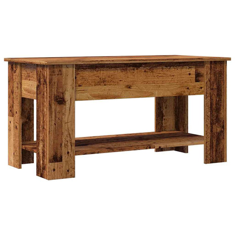 Salontafel 101x49x52 cm bewerkt hout oud houtkleurig