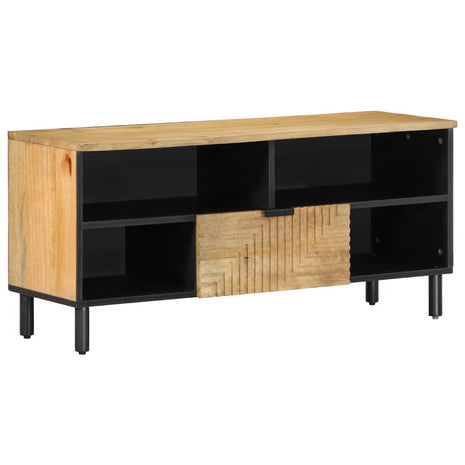 Tv-meubel 100x33x46 cm massief mangohout bruin