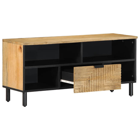 Tv-meubel 100x33x46 cm massief mangohout bruin