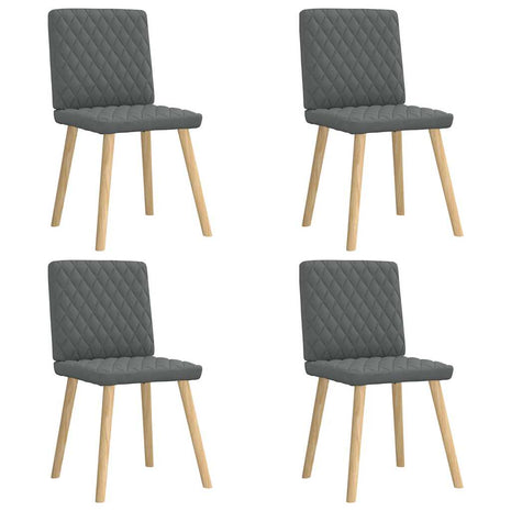 Eetkamerstoelen 4 st stof donkergrijs