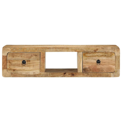 Tv-wandmeubel 100x32x25 cm massief hout ruw mangohout