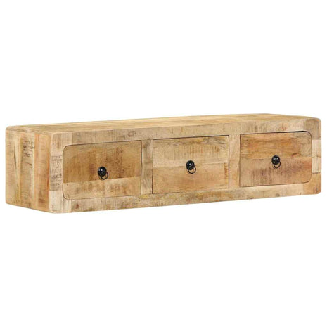 Tv-wandmeubel 100x32x25 cm massief hout ruw mangohout