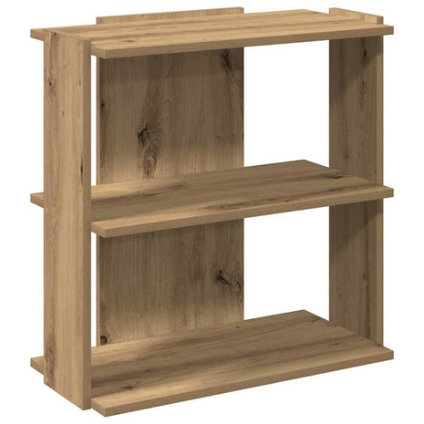 Boekenkast 3-laags 60x30x60 cm bewerkt hout artisanaal eiken