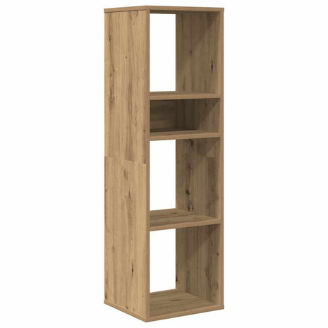 Boekenkast 34x31x112 cm bewerkt hout artisanaal eikenkleur