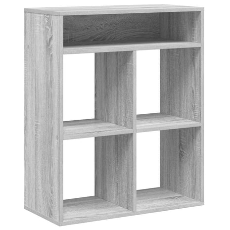 Boekenkast 66x31x80 cm bewerkt hout grijs sonoma eikenkleurig