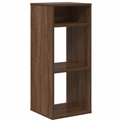 Boekenkast 34x31x80 cm bewerkt hout bruin eikenkleur