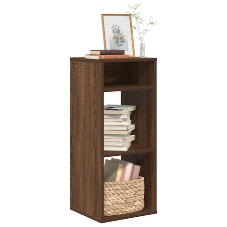 Boekenkast 34x31x80 cm bewerkt hout bruin eikenkleur