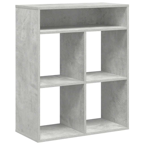 Boekenkast 66x31x80 cm bewerkt hout betongrijs