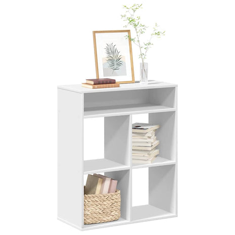 Boekenkast 66x31x80 cm bewerkt hout wit