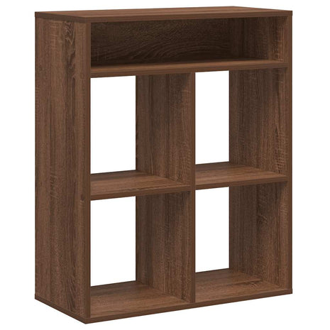 Boekenkast 66x31x80 cm bewerkt hout bruin eikenkleur