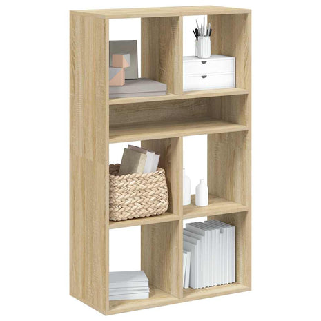 Boekenkast 66x31x112 cm bewerkt hout sonoma eikenkleurig