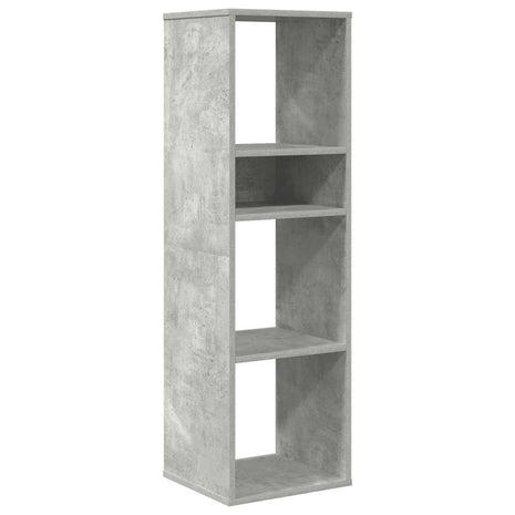 Boekenkast 34x31x112 cm bewerkt hout betongrijs