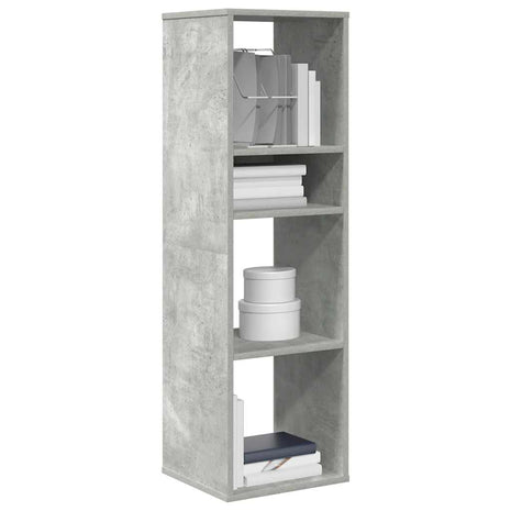 Boekenkast 34x31x112 cm bewerkt hout betongrijs