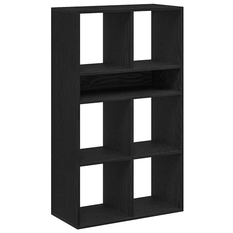 Boekenkast 66x31x112 cm bewerkt hout zwart