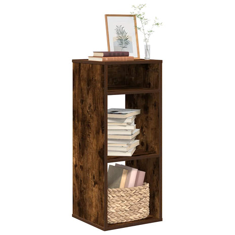 Boekenkast 34x31x80 cm bewerkt hout gerookt eikenkleurig