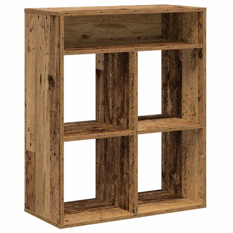 Boekenkast 66x31x80 cm bewerkt hout oud houtkleurig