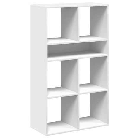 Boekenkast 66x31x112 cm bewerkt hout wit