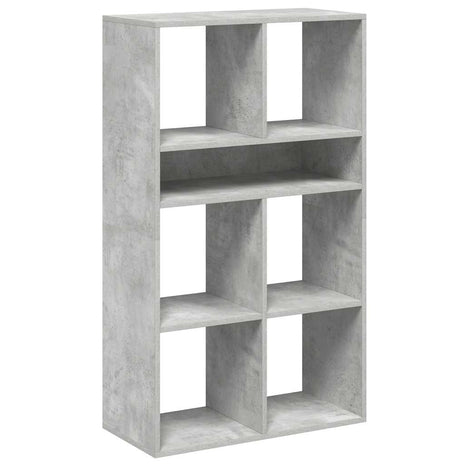 Boekenkast 66x31x112 cm bewerkt hout betongrijs