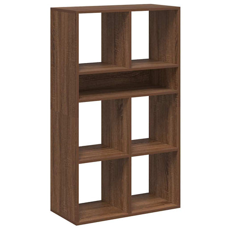 Boekenkast 66x31x112 cm bewerkt hout bruin eikenkleur