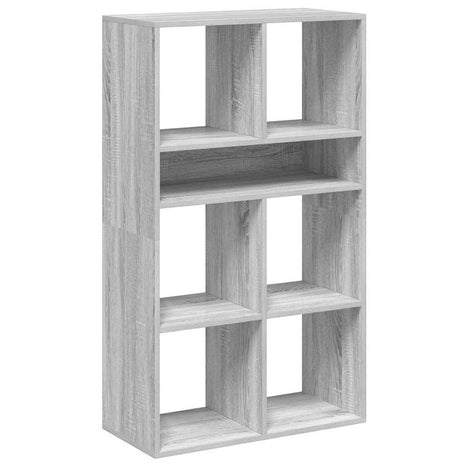 Boekenkast 66x31x112 cm bewerkt hout grijs sonoma eikenkleurig