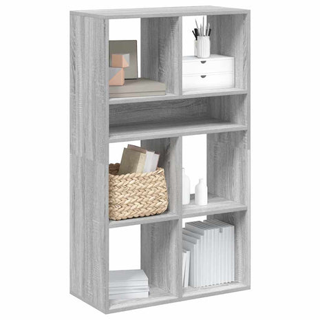 Boekenkast 66x31x112 cm bewerkt hout grijs sonoma eikenkleurig