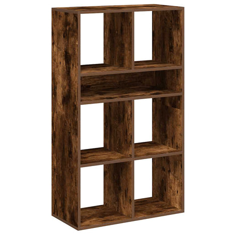 Boekenkast 66x31x112 cm bewerkt hout gerookt eikenkleurig