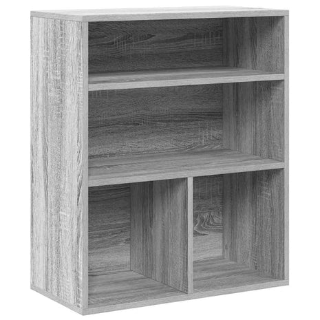 Boekenkast 60x30x71,5 cm bewerkt hout grijs sonoma eikenkleurig