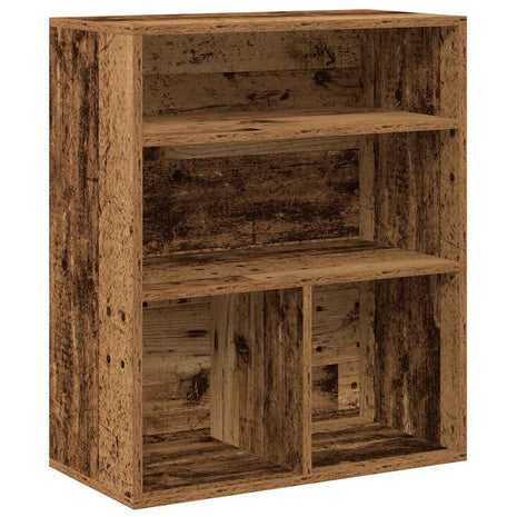 Boekenkast 60x30x71,5 cm bewerkt hout oud houtkleurig