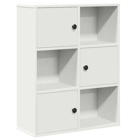 Boekenkast 60x24x76,5 cm bewerkt hout wit