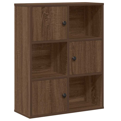 Boekenkast 60x24x76,5 cm bewerkt hout bruin eikenkleurig