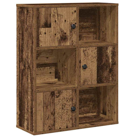 Boekenkast 60x24x76,5 cm bewerkt hout oud houtkleurig