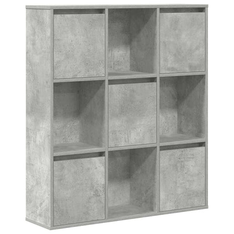 Boekenkast 89x24x101,5 cm bewerkt hout betongrijs