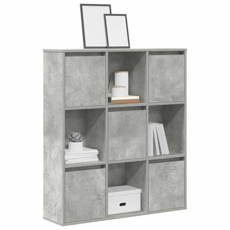 Boekenkast 89x24x101,5 cm bewerkt hout betongrijs